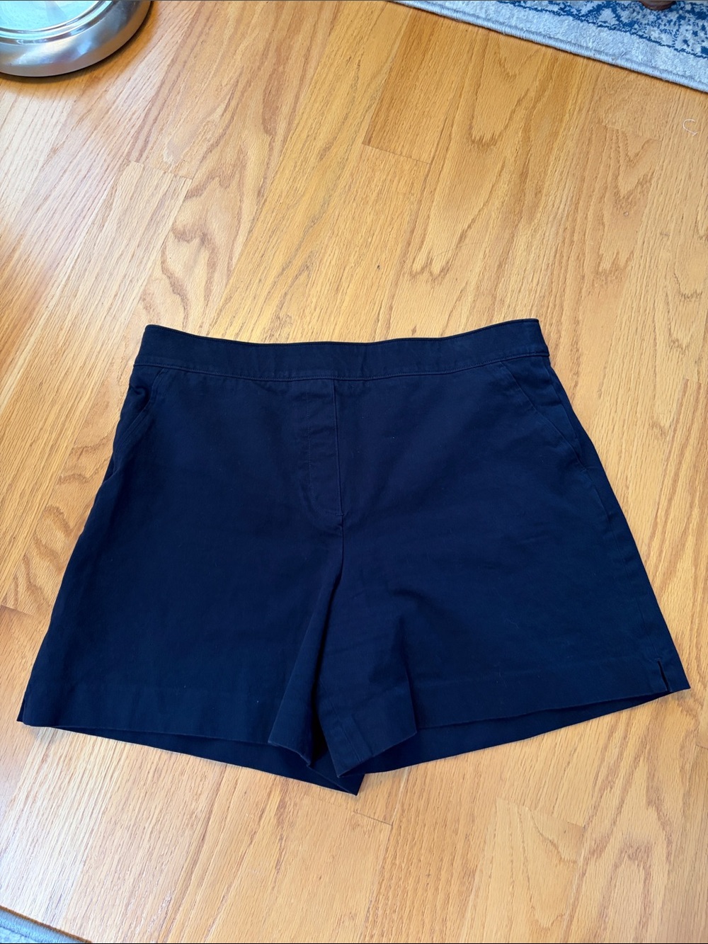 Spanx Polished On The Go Navy Blue Short size large 20370R